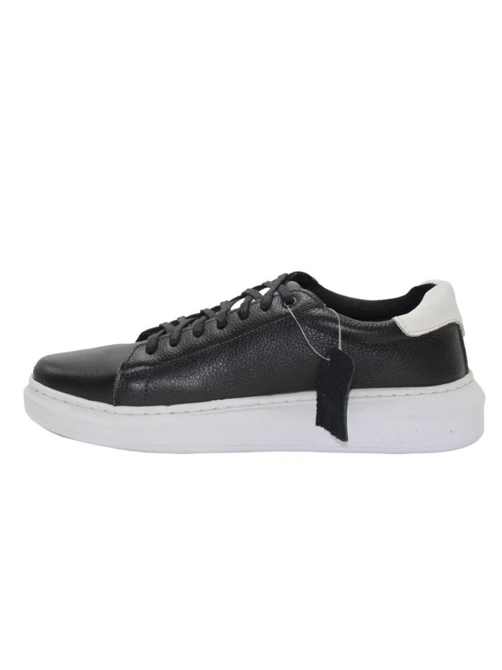 Black and White Leather Sneakers